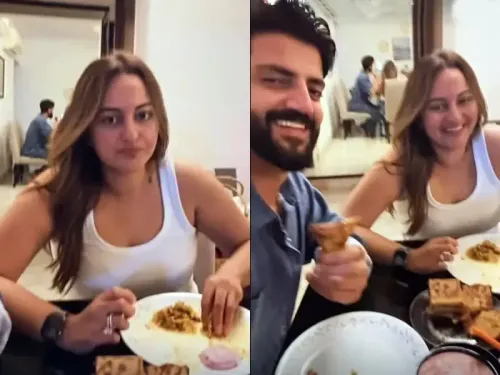 Sonakshi and Zaheer Embrace Their Inner ‘Mr. & Mrs. Khiladi’ During Dinner