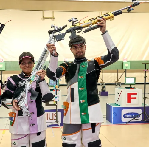 Sonam Maskar, Himanshu Dhillon win bronze in 10m Air Rifle Mixed Team at ISSF WC Hangzhou
