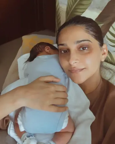 Sonam Kapoor Embraces Dark Circles While Holding Newborn Son