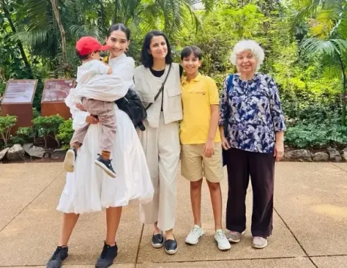 Sonam Kapoor Embraces Son Vayu During Malabar Hill Getaway