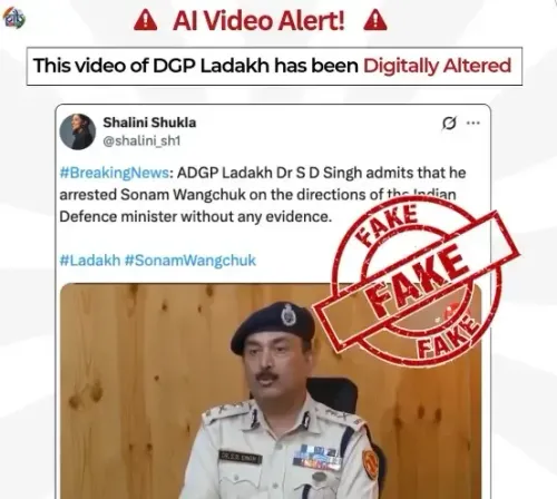 क्या सोनम वांगचुक को लेकर लद्दाख डीजीपी का वायरल वीडियो एआई जनरेटेड है?