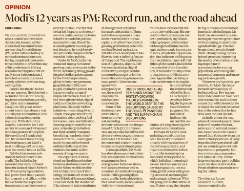 Sonowal amplifies Karan Singh's column on Modi's 12-year PM run