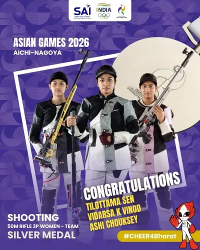 Sonowal hails India's silver in Women's 50m Rifle 3P Team