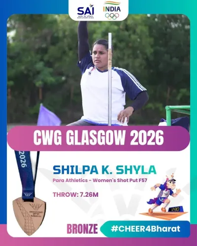 Sonowal hails Shilpa K Shyla's bronze in Women's Shot Put F57 at CWG 2026