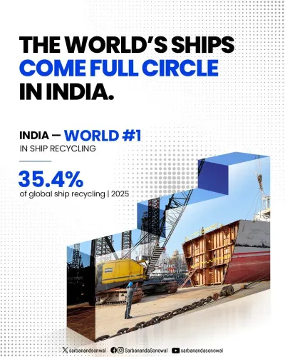 Sonowal: India holds World #1 rank in ship recycling