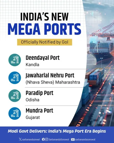 Sonowal notifies 4 ports as 'Mega Ports' in trade push