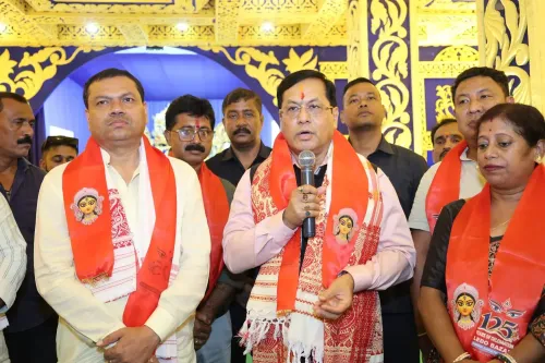 Sonowal Seeks Maa Durga's Blessings at Ledo and Digboi Pandals