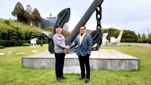Sonowal visits Hanwha Ocean shipyard in South Korea