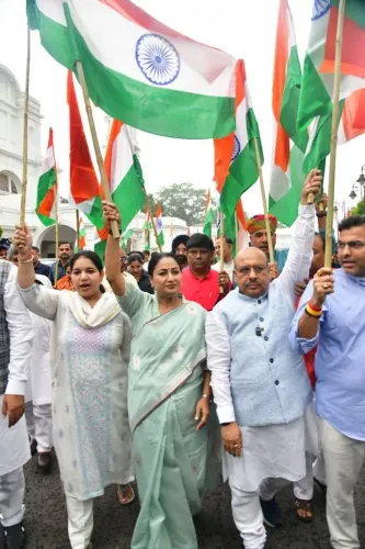 Tiranga Yatra at Delhi Assembly: Speaker Vijender Gupta, CM Rekha Gupta lead march