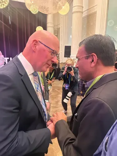 Mandaviya meets Scotland's John Swinney in Glasgow ahead of CWG 2026