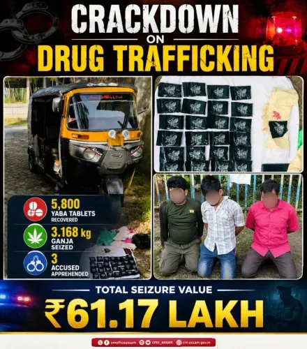 Sribhumi Police Seize Narcotics Worth ₹61 Lakh, Three Held