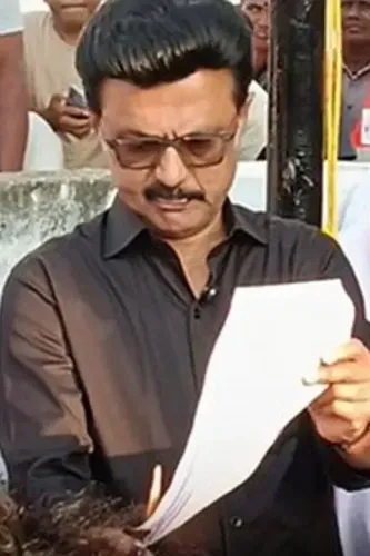 M.K. Stalin Opposes Delimitation Bill with Black Flag Protest