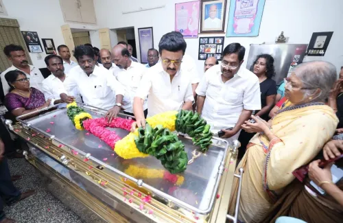 Stalin condoles death of Prof. Ma. Nannan's wife Parvathi