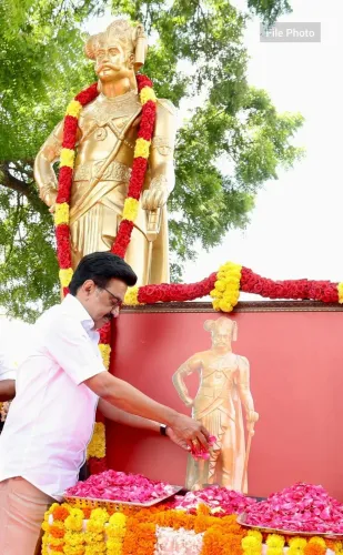 Stalin honours Kattabomman, cites DMK tributes to Tamil hero