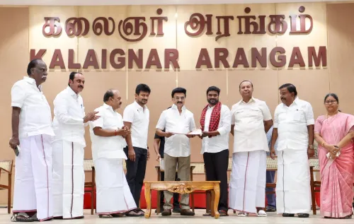 Stalin Welcomes Ex-AIADMK Candidate Gajendran Into DMK Fold