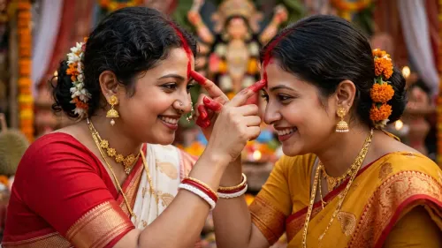 सिंदूर खेला 2026: विजयादशमी पर 400 साल पुरानी बंगाली रस्म, पान के पत्ते से देवी को भावभीनी विदाई