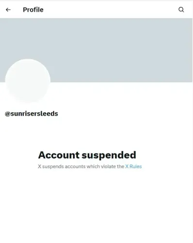 Sunrisers Leeds' X Account Faces Suspension After Abrar Ahmed Signing Fallout