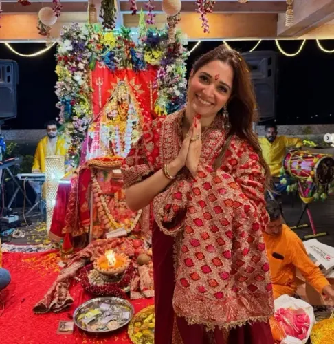 Tamannaah Bhatia rings in Navratri 2026 with Mata Ki Chowki and 5 hours of devotion