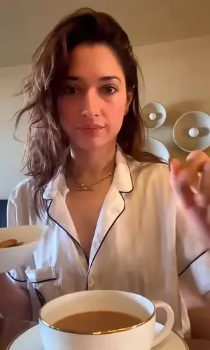 How Does Tamannaah Bhatia Enjoy Her Tea in Desi Style?
