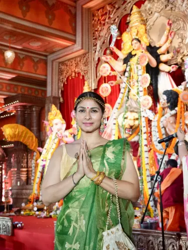 Did Tanishaa Mukherjee Dedicate Durga Puja 2025 to Her Late Father and Debu Kaka?