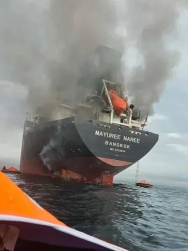 Red Sea tanker struck, set ablaze off Saudi coast; Houthis claim attack