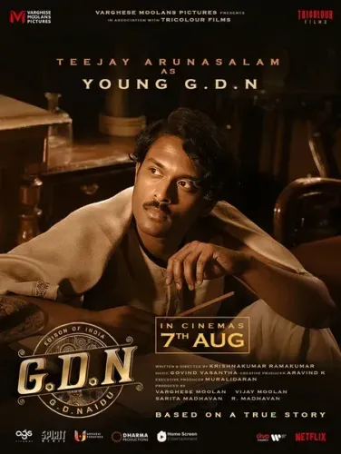 Teejay Arunasalam as young G D Naidu in Madhavan's 'GDN' — first look out