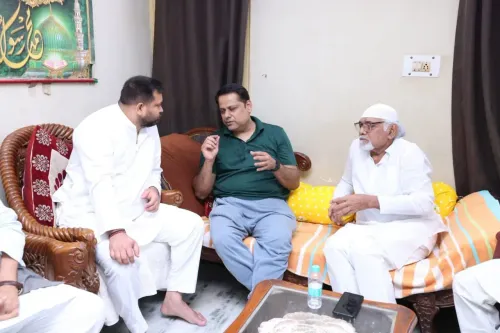 Tejashwi Yadav Offers Condolences at Former Minister Akhlaq Ahmed's Home