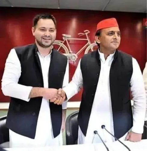 Tejashwi Yadav wishes Akhilesh Yadav on birthday