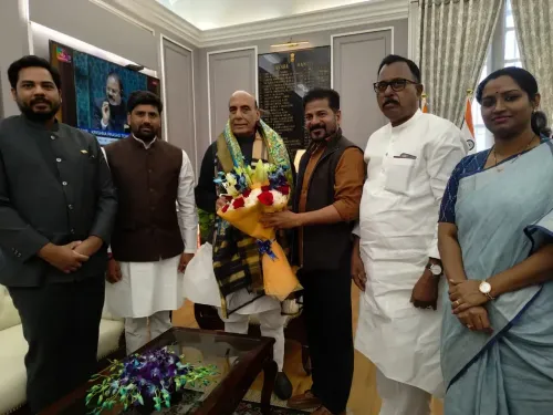 What Did Telangana CM Discuss with Rajnath Singh About the Gandhi Sarovar Project?