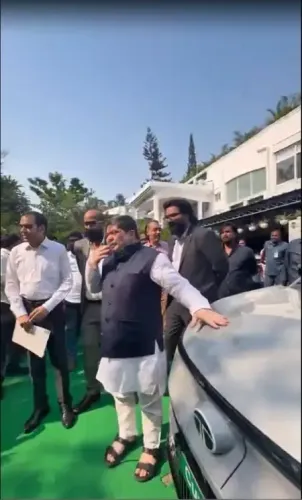 Telangana's Electric Vehicle Initiative: Transport Minister Drives Electric Car to Assembly