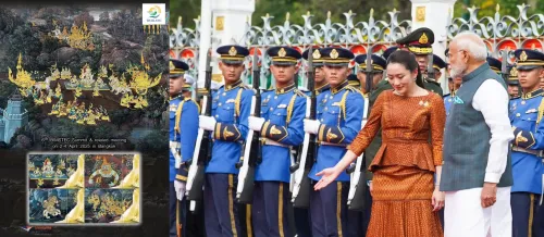 Thailand Issues Special Stamp Inspired by Ramayan Murals During PM Modi's Visit