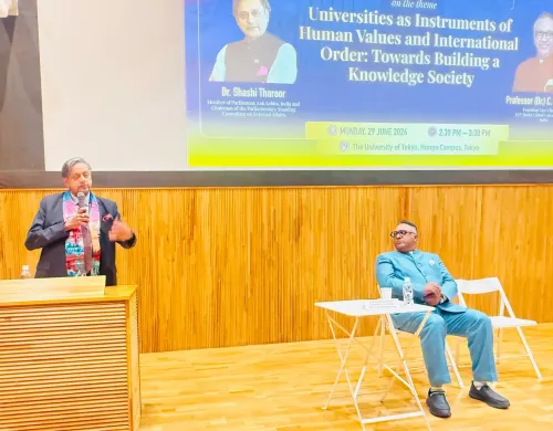 Tharoor addresses Jindal Global students on values in education at Tokyo
