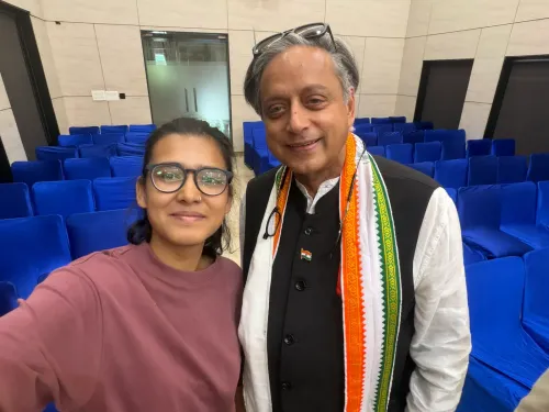 Tharoor at INDIA Bloc's March for Democracy