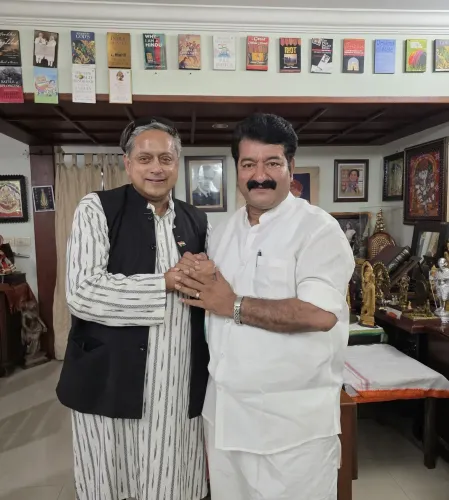 Tharoor Hails Changanassery MLA Vinu Job Kuzhimannil's Win