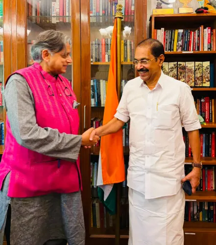 Tharoor meets Kerala Minister Sunny Joseph in Delhi on environment and power