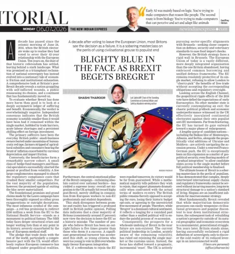 Tharoor Reviews Brexit at 10: Few Gains, Many Losses