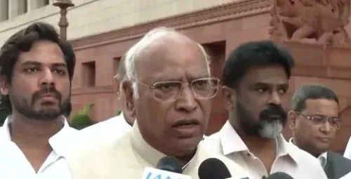 Kharge slams govt for silencing Opposition in Parliament over student protests