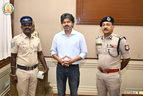 TN CM Joseph Vijay honours brave cop who rode car roof to nab smugglers