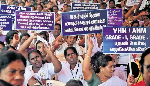 Is the TN contract nurses' strike nearing resolution as Health Minister offers assurances?