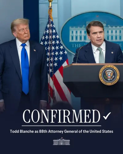 Todd Blanche Confirmed as 88th US Attorney General