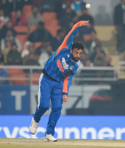 Has Top-ranked T20I bowler Chakaravarthy achieved his career-best rating while Tilak climbs to fourth in the batting chart?