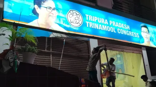 क्या त्रिपुरा में टीएमसी कार्यालय पर भाजपा समर्थकों का हमला लोकतंत्र पर हमला है?
