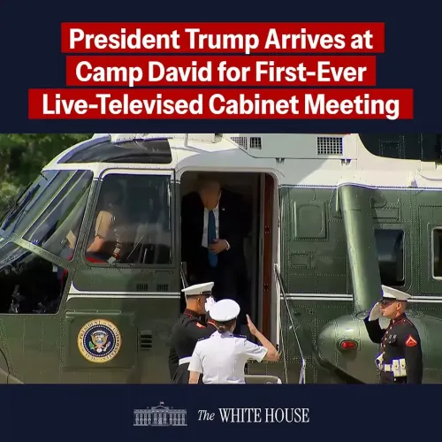 Trump Holds Cabinet Meeting at Camp David