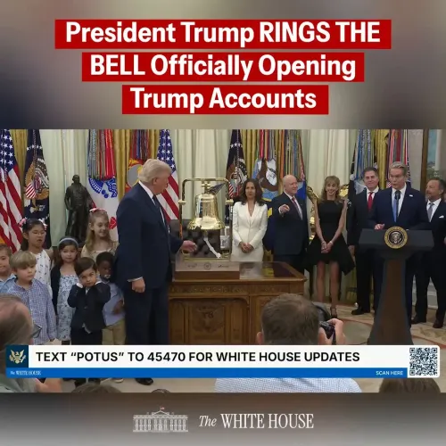 Trump Rings NYSE & Nasdaq Bell to Launch Trump Accounts