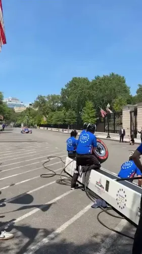 Trump Watches IndyCar Pit Stop Demo at White House