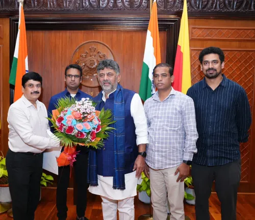 TV5 News Vice Chairman calls on CM Shivakumar at Vidhana Soudha