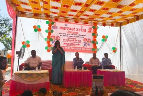 उत्तर प्रदेश में बालवाटिका नवारंभ उत्सव: बच्चों ने रेत पर लिखी सीख की पहली इबारत