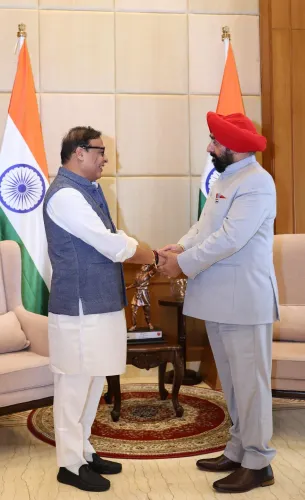 Uttarakhand Governor Gurmit Singh meets CM Himanta in Guwahati