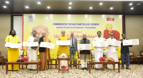 Did V-P Radhakrishnan Release a Postage Stamp Honoring Tamil Culture?