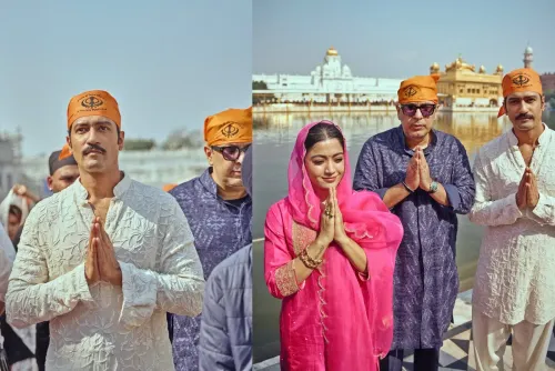 Vicky Kaushal and Rashmika Mandanna Pray at Golden Temple During Chhaava Promotions